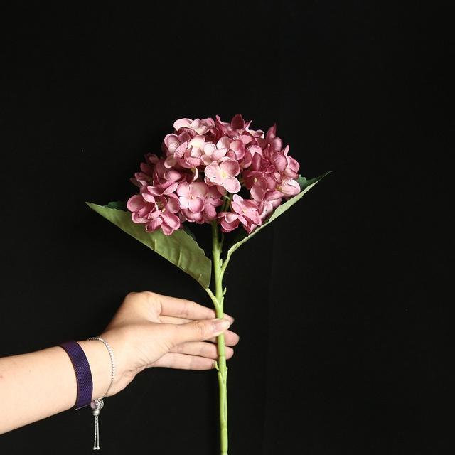 1 шт. Искусственные цветы гортензии Свадебное украшение для дома сада Искусственные цветы Праздничные принадлежности Декор для стола Цветочный