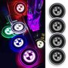 2pcs LED Car Luminous Coaster Cup Holder Anti-slip Mat For BMW 7 6 5 3 GT 1Series X5 X6 M E70 E71 E90 E93 F30 F10 E92 E60 E87