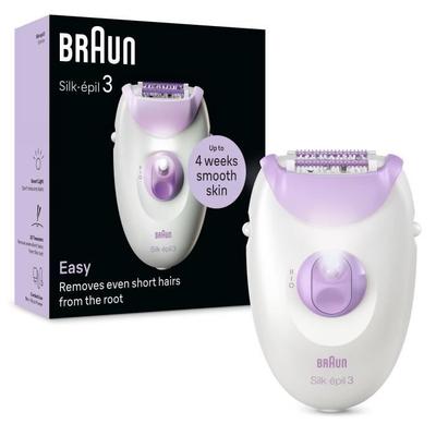 Электрический эпилятор с проводом - BRAUN - SILK EPIL 3-000 - 2 скорости - Фиолетовый