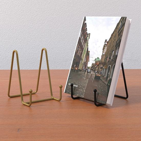 Metal Plate Display Stand Picture Frame Easel Tabletop Picture Stand Wire Easel for Display Photo Frame Book Sign Vinyl Record