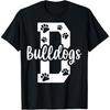 Вперед Бульдоги Лапа Школьный Талисман Дух Футбольная Футболка Футболка