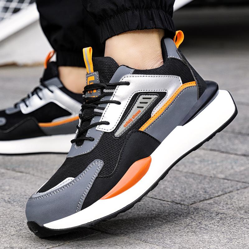 Обувь Labor Insurance, мужская, всесезонная, с защитой от ударов и проколов, легкая, со стальной головкой, рабочая обувь