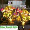 Garden Lights Solar Simulation Flower Butterfly Tree Lawn Light Ground Plug Lamp Waterproof Lawn Light Holiday Christmas Decor