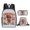 Student Deadpool 3pcs School Bag Backpack Lunch Bags Pencil Case Kids Gifts