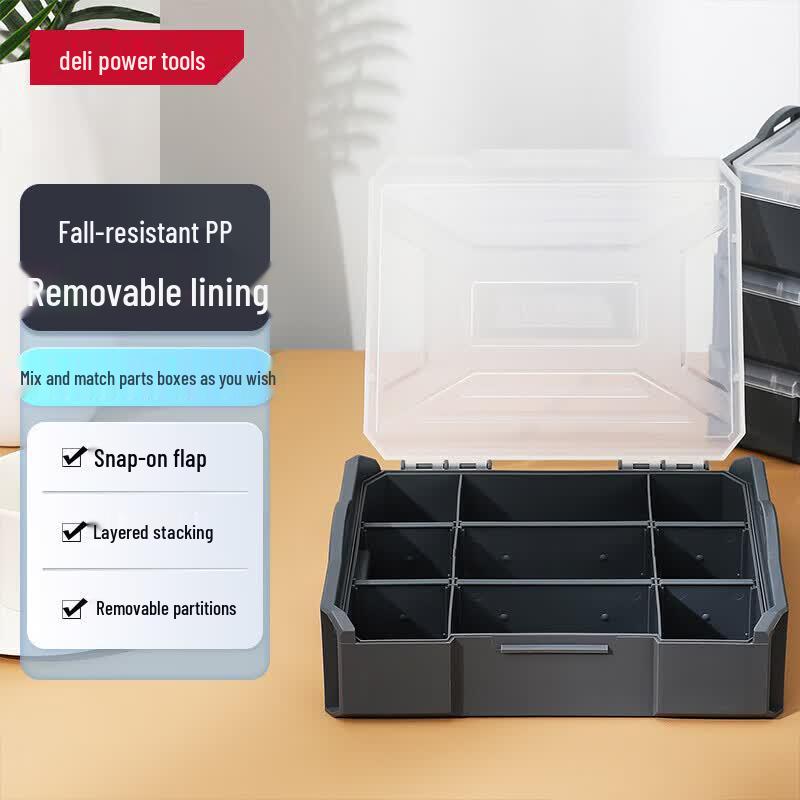 Deli 9-Compartment Multi-Tool Parts Organizer