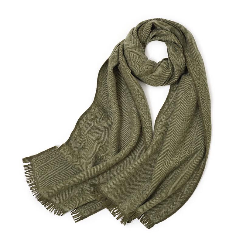 G·TENNA NXC338 Unisex Herringbone Cashmere Scarf