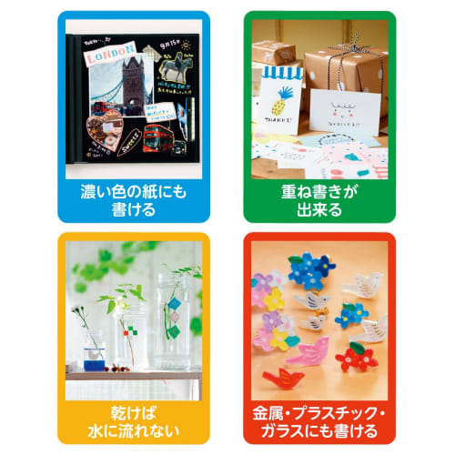 Ручка Mitsubishi Pencil на водной основе Posca Extra Fine 8 цветов PC1M8C