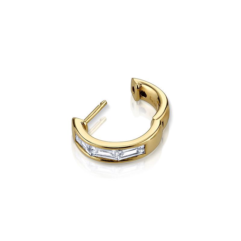 Серьги-кольца из циркония в стиле легкой роскоши - Модный европейский и американский нишевый дизайн