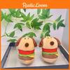 Plush Creative Adorable Hamburger Dog Keychain Cute Stuffed Toy Keyring Students For