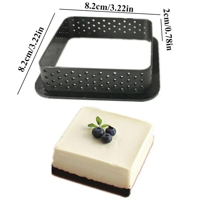 10 шт. DIY кольцо для тарта перфорированная форма для торта круглая мусс круглая форма для французского десерта форма для выпечки инструменты для украшения кондитерских изделий