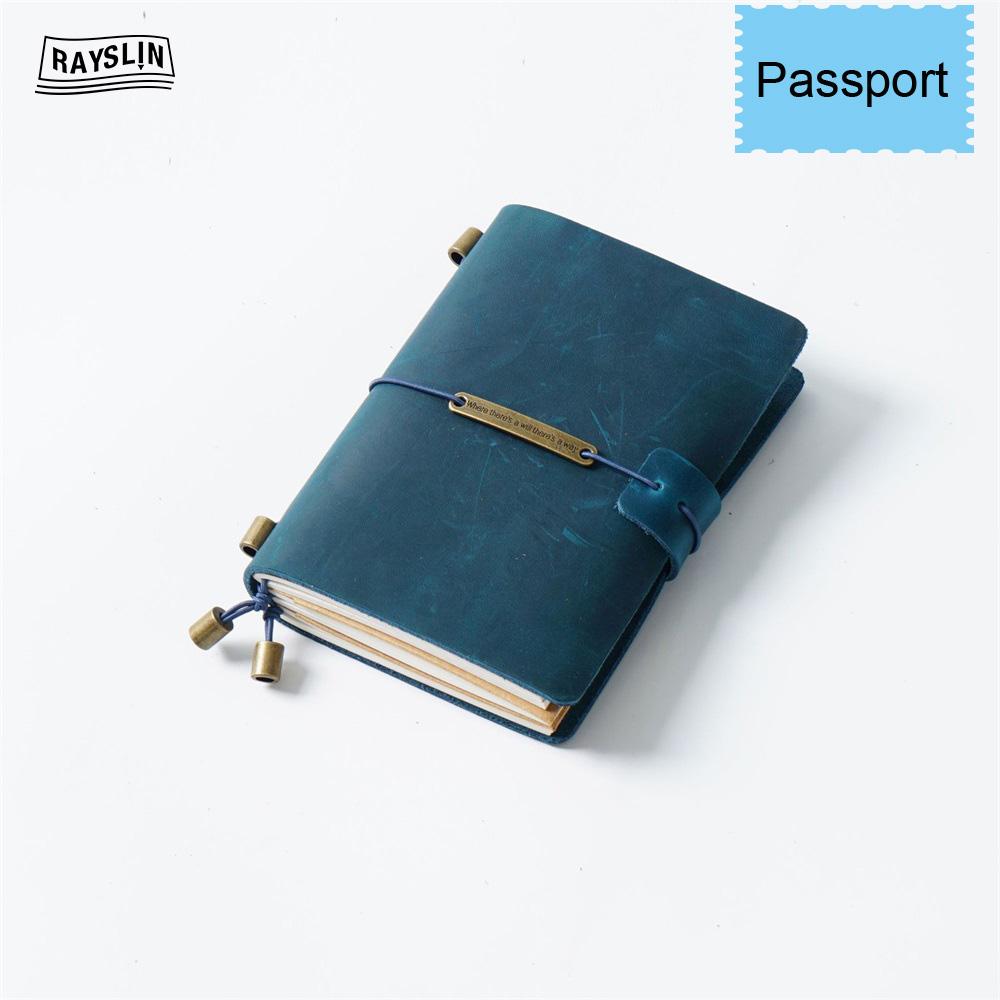 7 Colors 4 Sizes Travel Journal Genuine Leather Cover Handmade Notebook DIY A5 Diary Office School Note Book Free Embossing Name