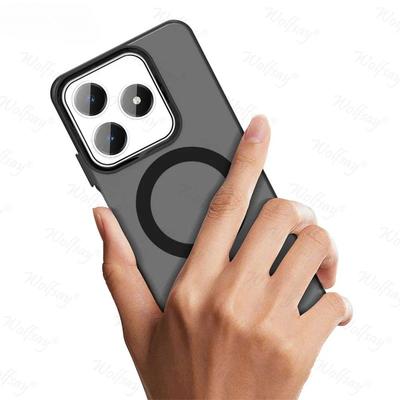 Прозрачный чехол для Realme C61 Чехол для Realme C61 Global Магнитная адсорбция Беспроводная зарядка Задняя крышка для чехла Realme C61
