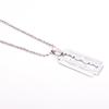 Men Favorite Stainless Steel Razor Blade Pendant  Ball Chain Necklace