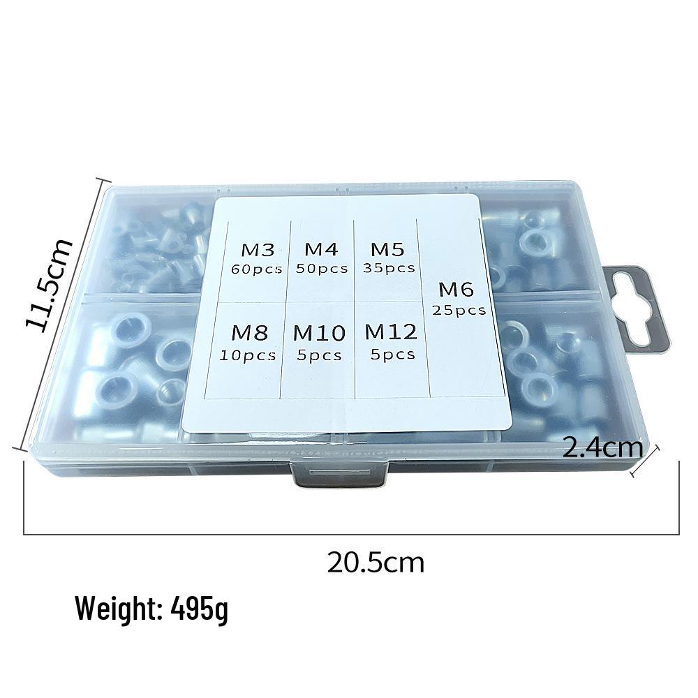 Набор из 110 шт. ручного инструмента для установки резьбовых заклепок, заклепочник с резьбовыми гайками M3-M12