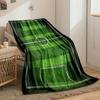 Striped green football field with white boundary and center markings. for all seasons blanket lunch break throw gift