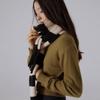 SILN Bold Stripe Knit Muffler (OAT/BLACK)