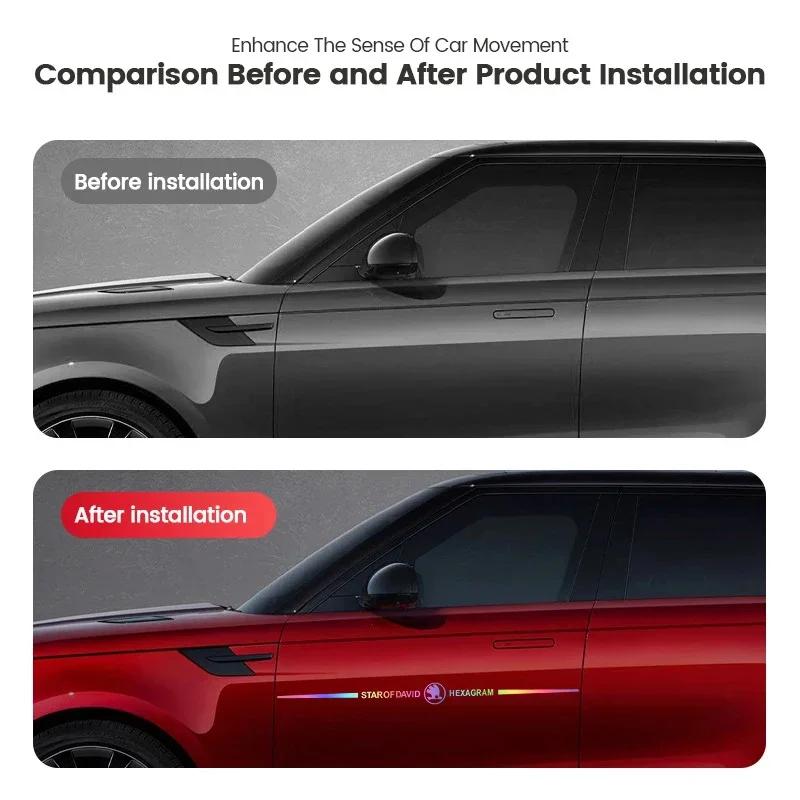 Car reflective laser logo stickers For Skoda Octavia MK2 MK3 2 3 A7 Fabia Karoq Kodiaq Superb Rapid Kamiq Scala Yeti EK6