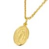 Ожерелье 24 карат с позолоченной монетой Мария из серебра 925 пробы с золотой медалью на цепочке [STARS] для мужчин