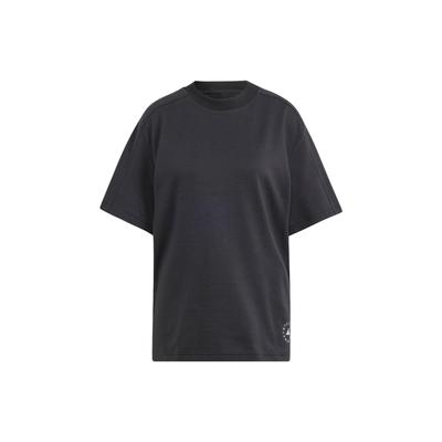 Свободная свободная футболка с короткими рукавами и круглым вырезом X Stella Mccartney, женские топы, черный IB6854