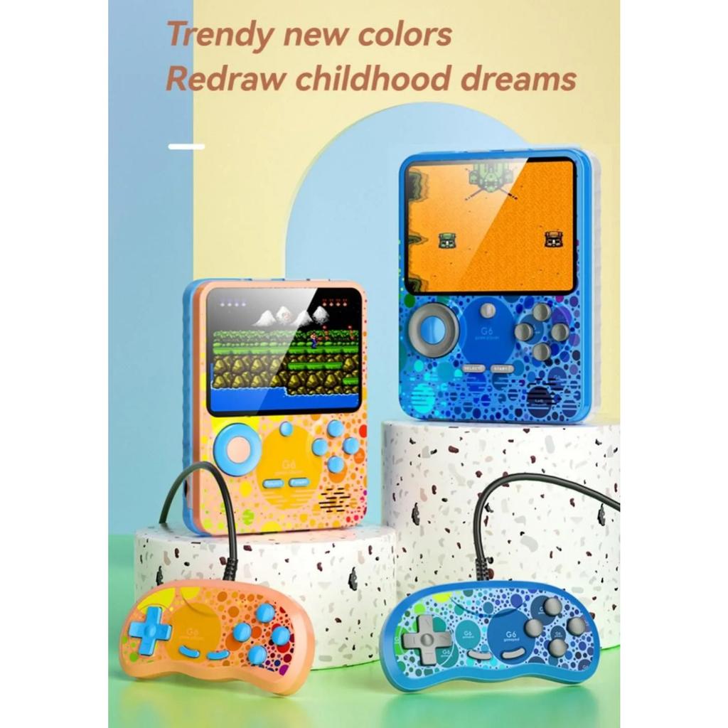 Игровая консоль G6 новейшая Macaron большая емкость портативный внешний аккумулятор ручная ретро игрушечная игровая консоль
