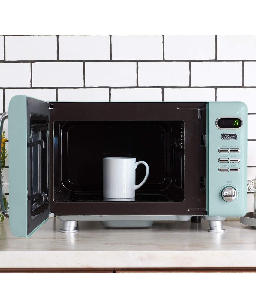 Микроволновая печь Компактная 17 л Плоский стол Ретро Симпатичная Новая Жизнь Одна Гостиная Две Гостиные [Toffy] K-DR1 (Пепельно-белый) К-ДР1-АВ