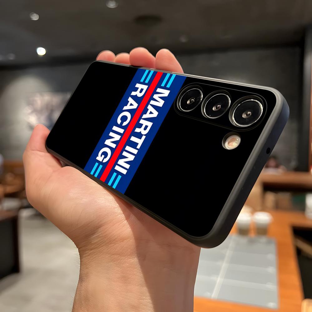 Гоночный чехол M-Martini для Samsung A56 A36 A26 A16 A15 A25 A35 A55 A14 A34 A24 A54 Черный Мягкий корпус