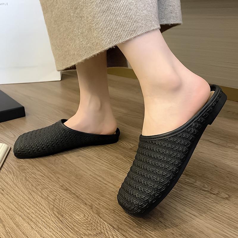 Женские летние сандалии Baotou Slip-On: Модные, нескользящие, идеально подходят к юбкам.