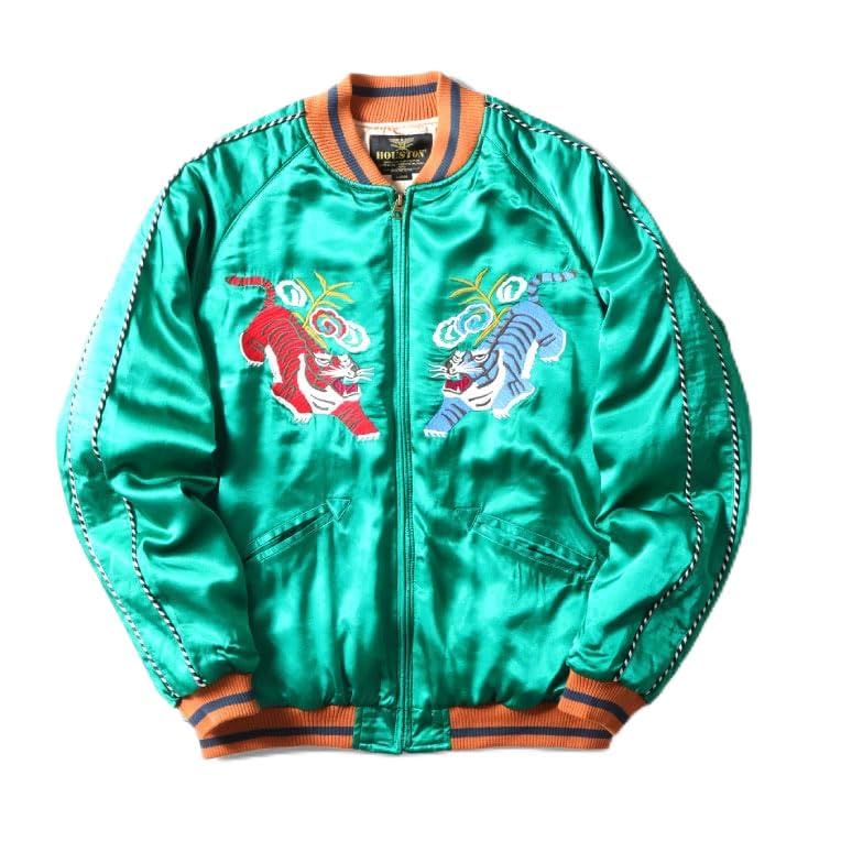 RAYON SOUVENIR JACKET 51396 GREEN [Houston] (HUNDRED TIGER)