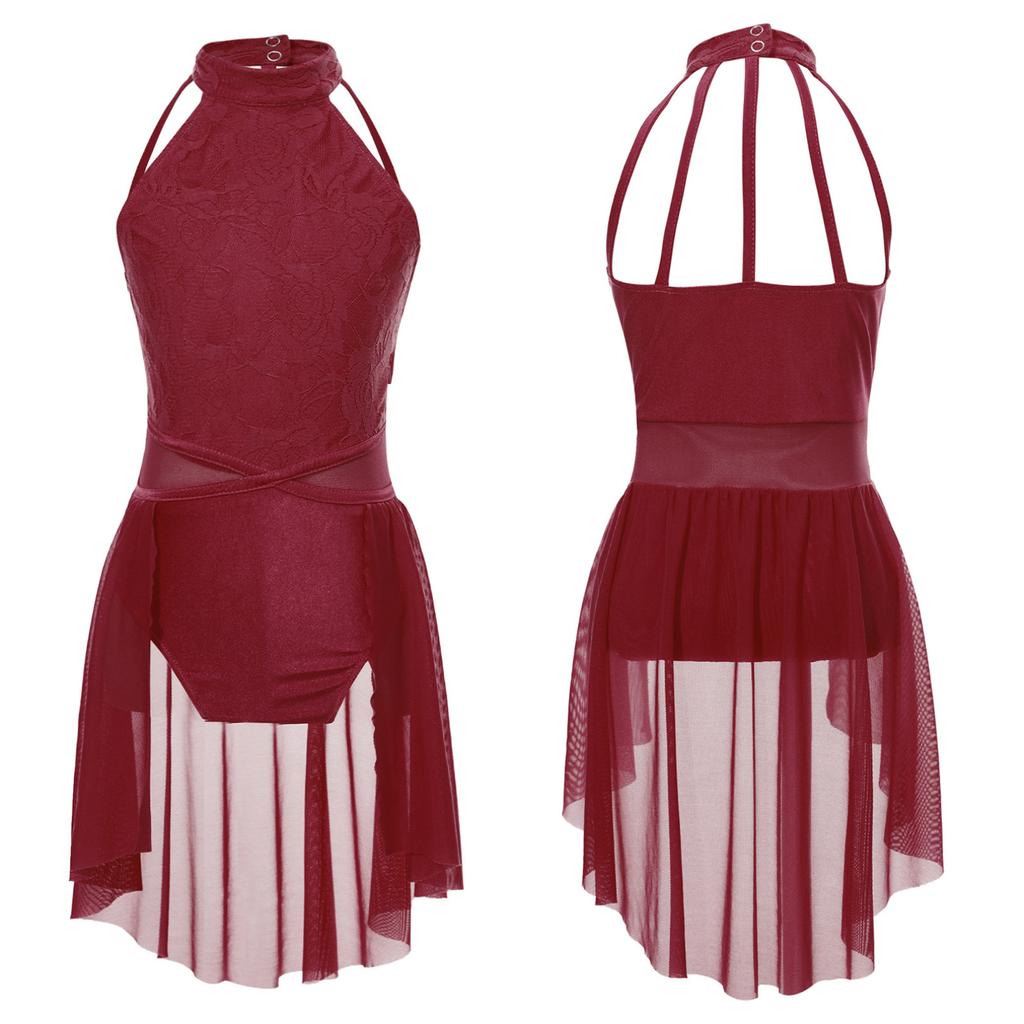 Детское танцевальное платье без рукавов для девочек, модные лирические платья для современного танца, одежда для балерины, балета, сценического выступления