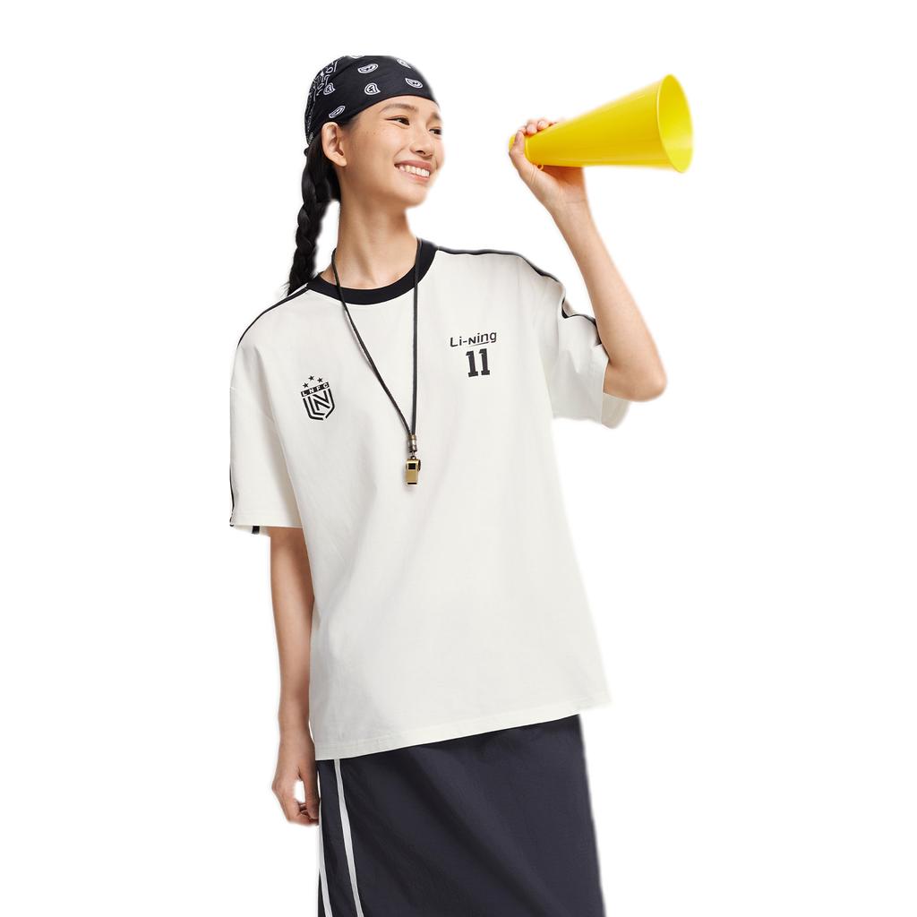 Спортивная футболка Li Ning Life Collection Унисекс Цвет: Слоновая кость AHSV987-1