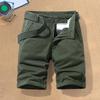 Мужские летние шорты, свободные брюки со средней талией, сплошной цвет, прямые карманы, спортивные повседневные брюки до колена, пляжные короткие брюки