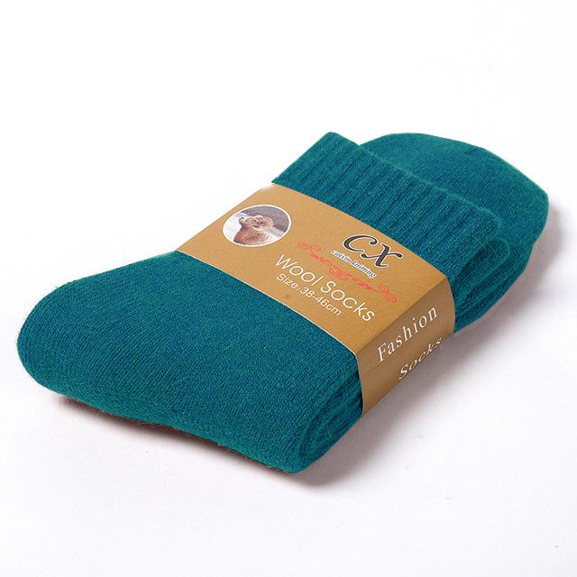 Winter Warm Women Socks Wool Male Men Socks Super Thicker Solid Socks Merino Socks Against Cold Snow Terry