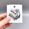 Simple Zodiac Horse Pin Zinc Zinc Alloy New Year Chest Flower Hollow Horse Brooch  Year of The Horse