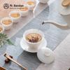 Nanshan Mr. White Porcelain Kung Fu Tea Set - Bell Design