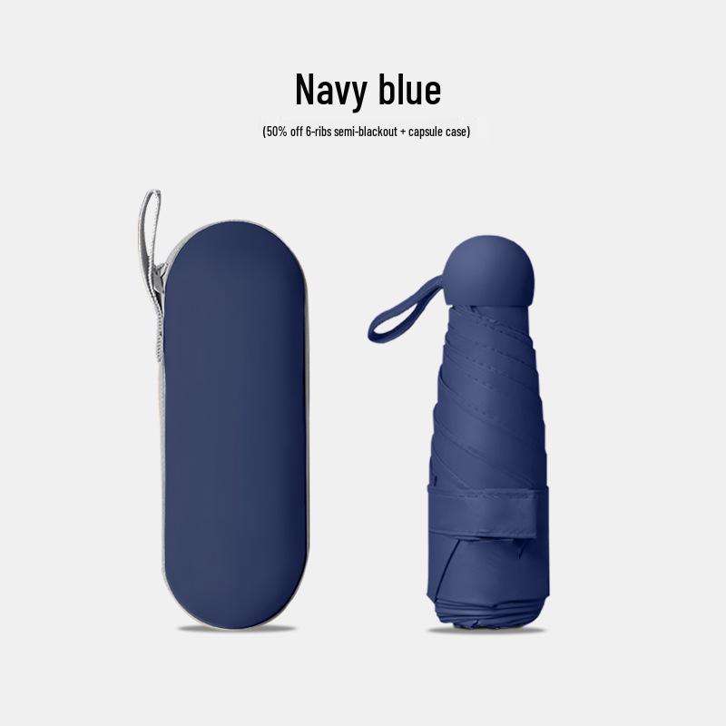 Компактный складной зонт с защитой от УФ-лучей и черной подкладкой