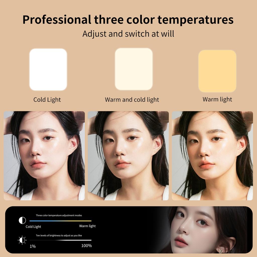 Magnetic LED Video Light Pocket LED Fill Light 3000K 6500K Dimmable Video Conference Light for Smartphone Laptop Tablet