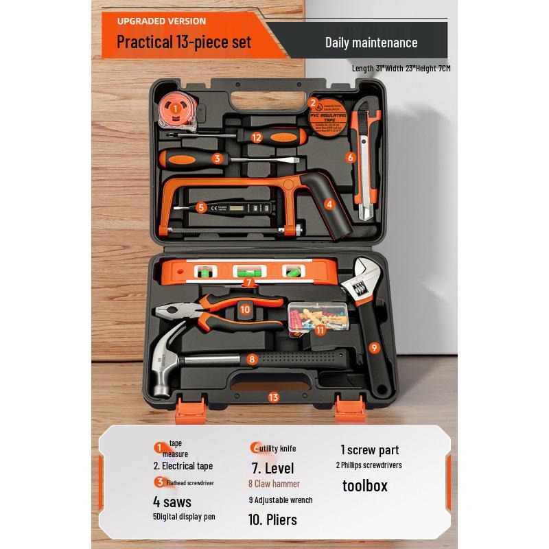 Многофункциональный набор инструментов «Зеленый Лес»: Полный набор для ремонта по дому и для электрика