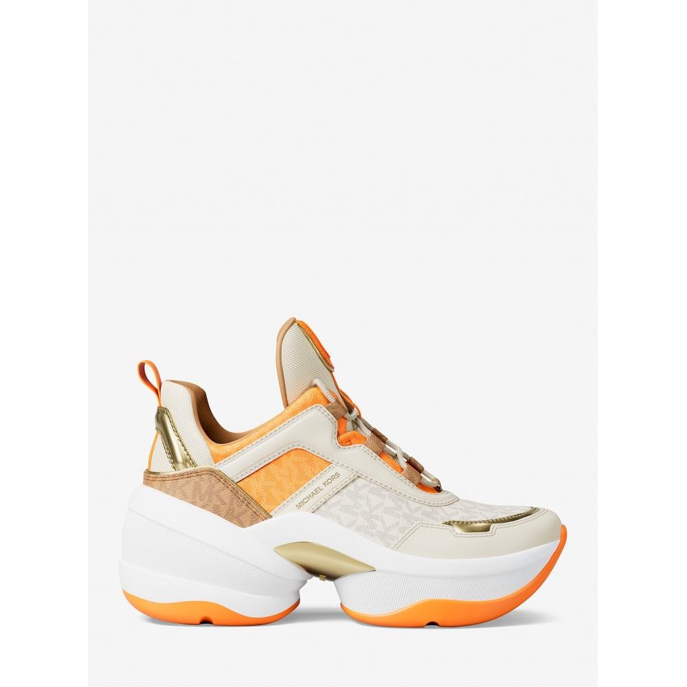 Michael Kors Кеды на танкетке Olympia 49s5olfs1b3358 Поп-оранжевый