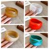 Exaggerated Irregular Wide Bracelet Colorful Geometric Hand Ring Unique Retro Acrylic Bangle  Daily