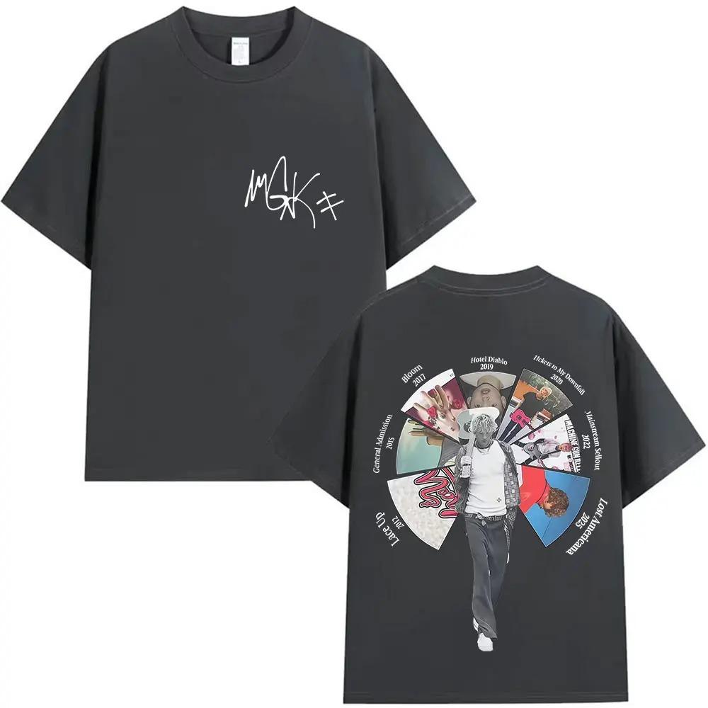 Rapper MGK Lost Americana Tour Album Poster Graphic Print TShirt Men Women Oversized Cotton Tee Fashion Oneck Summer New Tees