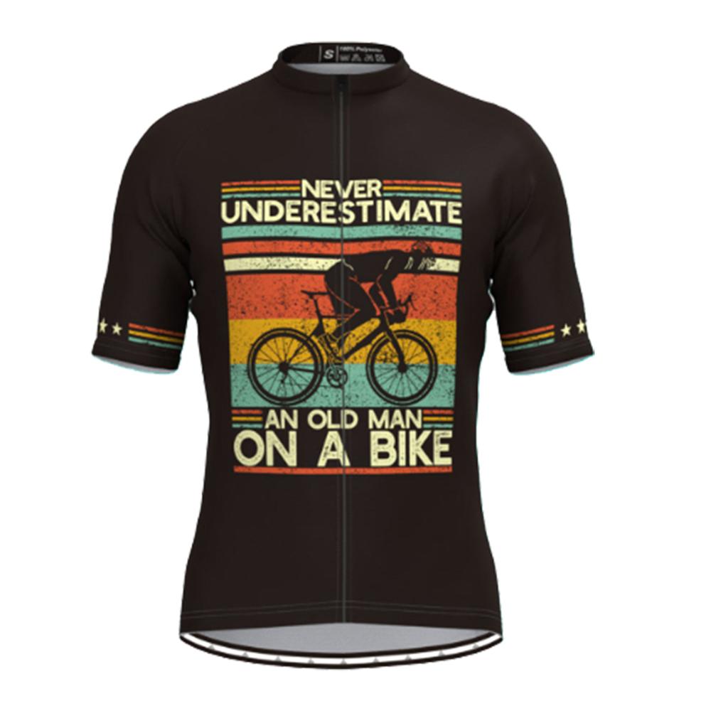 Велосипедный трикотаж с принтом OLD MAN, летняя одежда с короткими рукавами для велоспорта 2023, MTB, гоночная униформа, мужские дышащие рубашки для шоссейного велосипеда