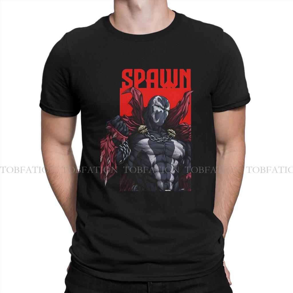 Футболка из чистого хлопка с графическим принтом Spawn Comic Элегантная футболка Повседневная мужская одежда Новый дизайн