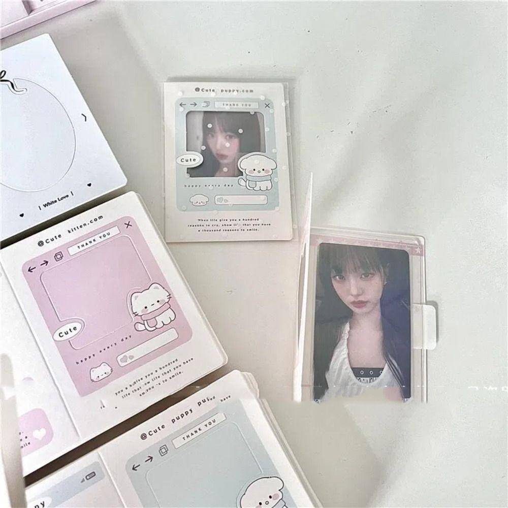 6pcs/30pcs Folding Photo Card Back Card Kpop Packing Fixed Cardboard Photocard Holder  Idol Photo