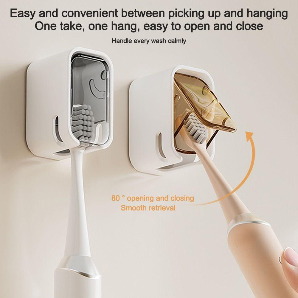 Dustproof Toothbrush Rack Flip-top Electric Toothbrush Storage Rack Portable Toothbrush Holder
