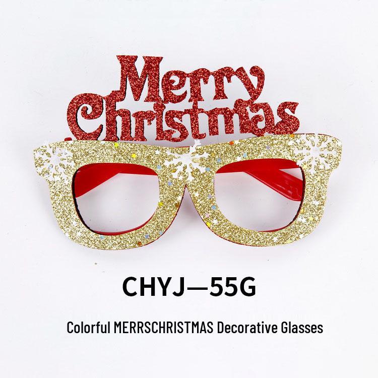 Креативные рождественские очки - Санта, Снеговик, Рога для взрослых и детей