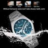 Роскошные мужские часы Водонепроницаемые из нержавеющей стали Мужские наручные часы Люминесцентная дата Модные деловые Кварцевые мужские часы