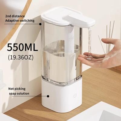550 мл Кухонный автоматический дозатор жидкого мыла с USB-зарядкой, Автоматический сенсорный дозатор антисептика для рук без касания, Дозатор для ванной комнаты