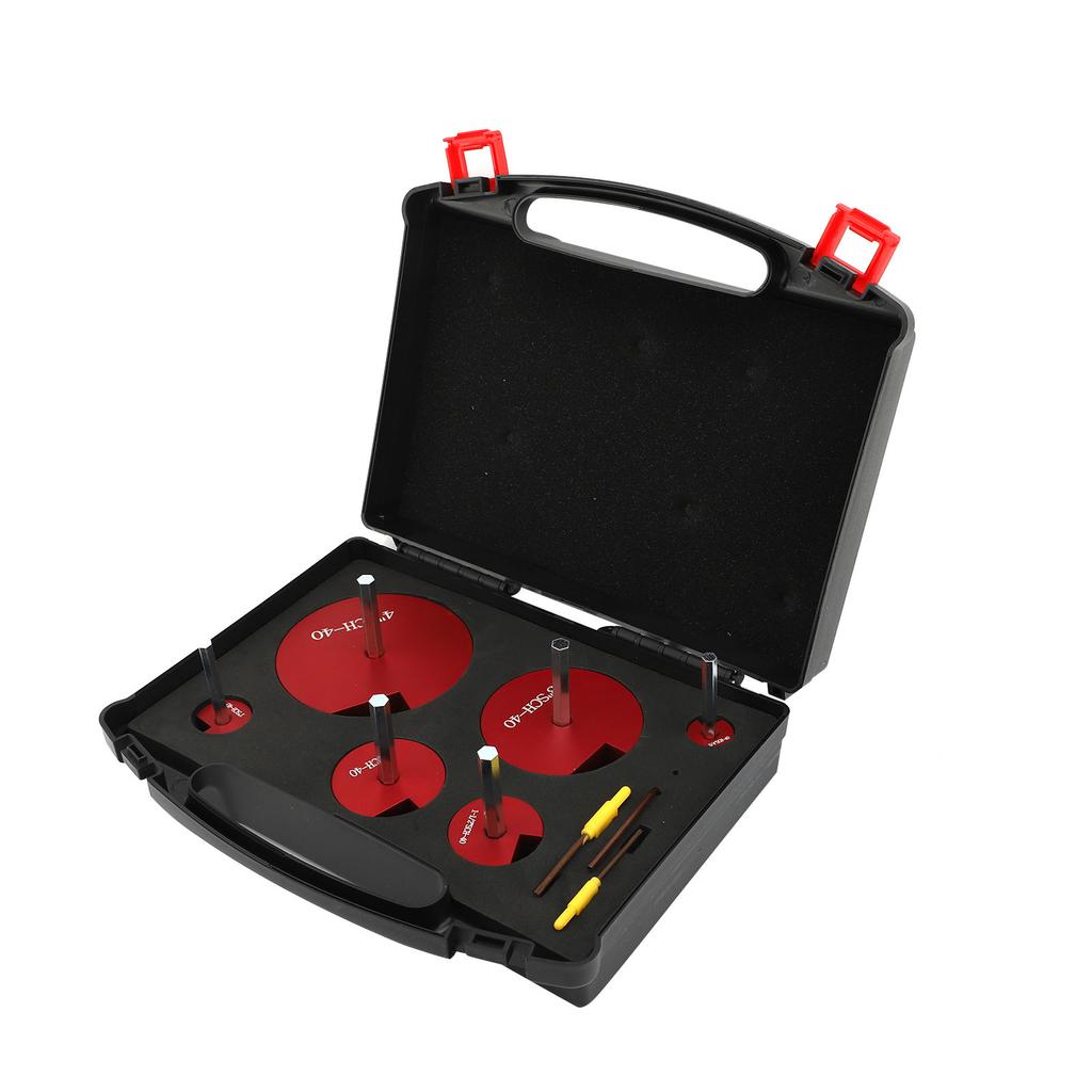 Набор из 6 шт. зенкеров для ПВХ труб, инструмент для снятия фаски с пластиковых труб, для дрели 1/2 дюйма, SCH40 ABS CPVC