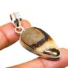 Septerian Stone Gemstone Handmade 925 Silver Plated Jewelry Pendant 1.89"