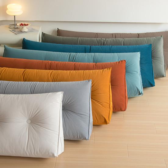 Подушка-клин для спинки изголовья, треугольная подушка с боковым карманом, съемный чехол, подушка-клин для изголовья для кушетки, кровати в общежитии, для чтения, работы